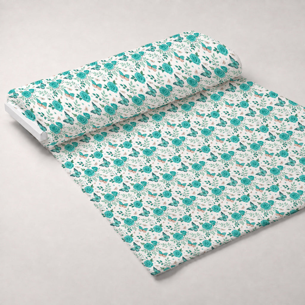 Twilight Rose Rookery Pattern 10 Fleece Fabric — fleece fabric unrolled bolt preview (mv-fleece-v1:bolt)