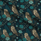 Twilight Rose Rookery Pattern 13 Fleece Fabric — fleece fabric folded close-up preview (mv-fleece-v1:lying)