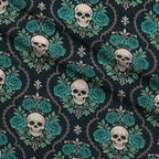 Twilight Rose Rookery Pattern 18 Fleece Fabric — fleece fabric folded close-up preview (mv-fleece-v1:lying)