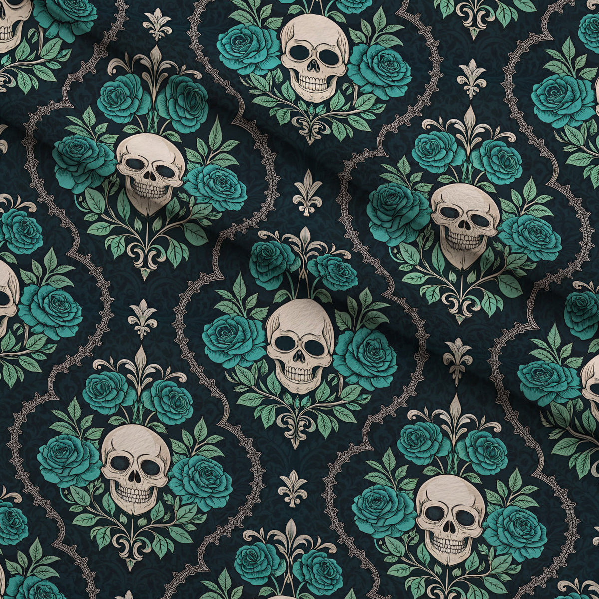 Twilight Rose Rookery Pattern 18 Fleece Fabric — fleece fabric folded close-up preview (mv-fleece-v1:lying)