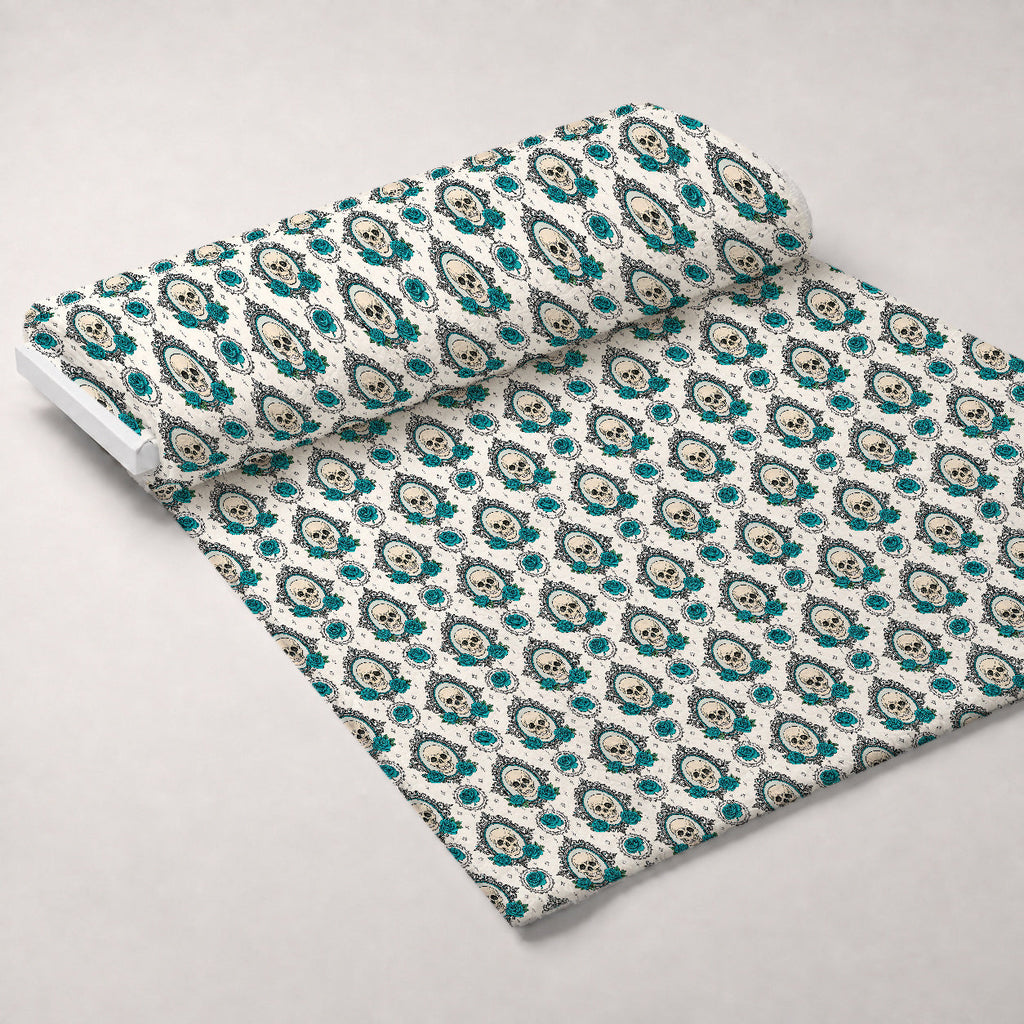 Twilight Rose Rookery Pattern 19 Fleece Fabric — fleece fabric unrolled bolt preview (mv-fleece-v1:bolt)