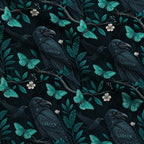 Twilight Rose Rookery Pattern 20 Fleece Fabric — fleece fabric folded close-up preview (mv-fleece-v1:lying)