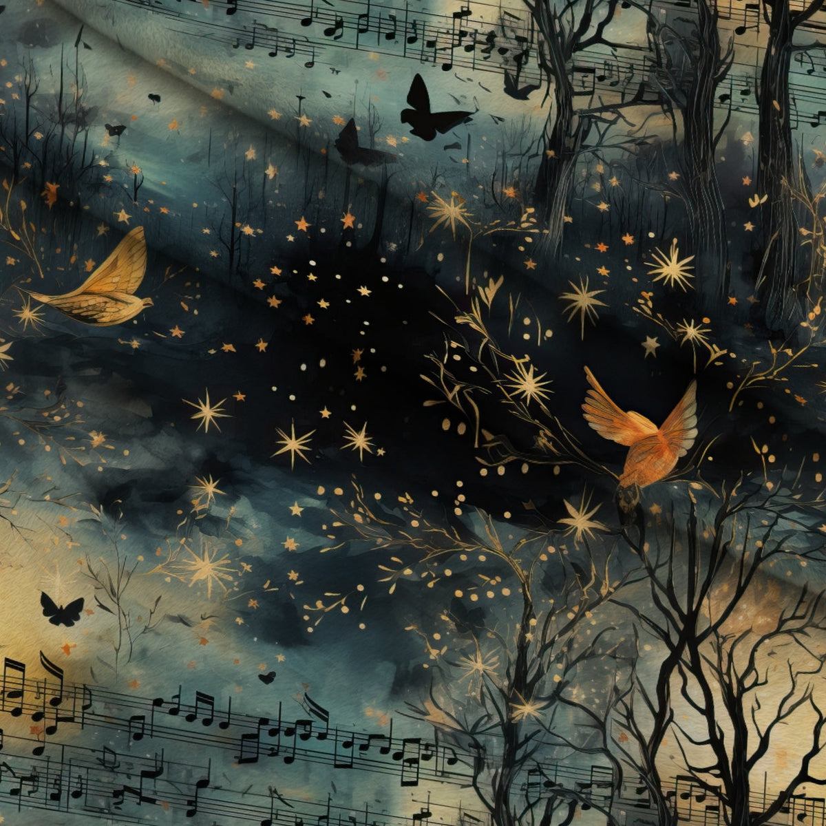 Twilight Serenade Pattern 5 Fleece Fabric — fleece fabric folded close-up preview (mv-fleece-v1:lying)