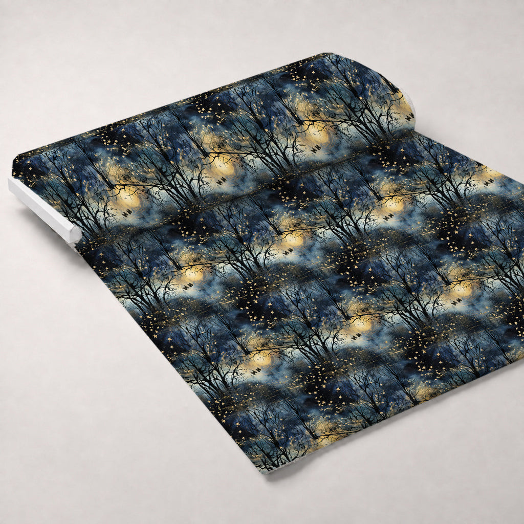 Twilight Serenade Pattern 6 Fleece Fabric — fleece fabric unrolled bolt preview (mv-fleece-v1:bolt)