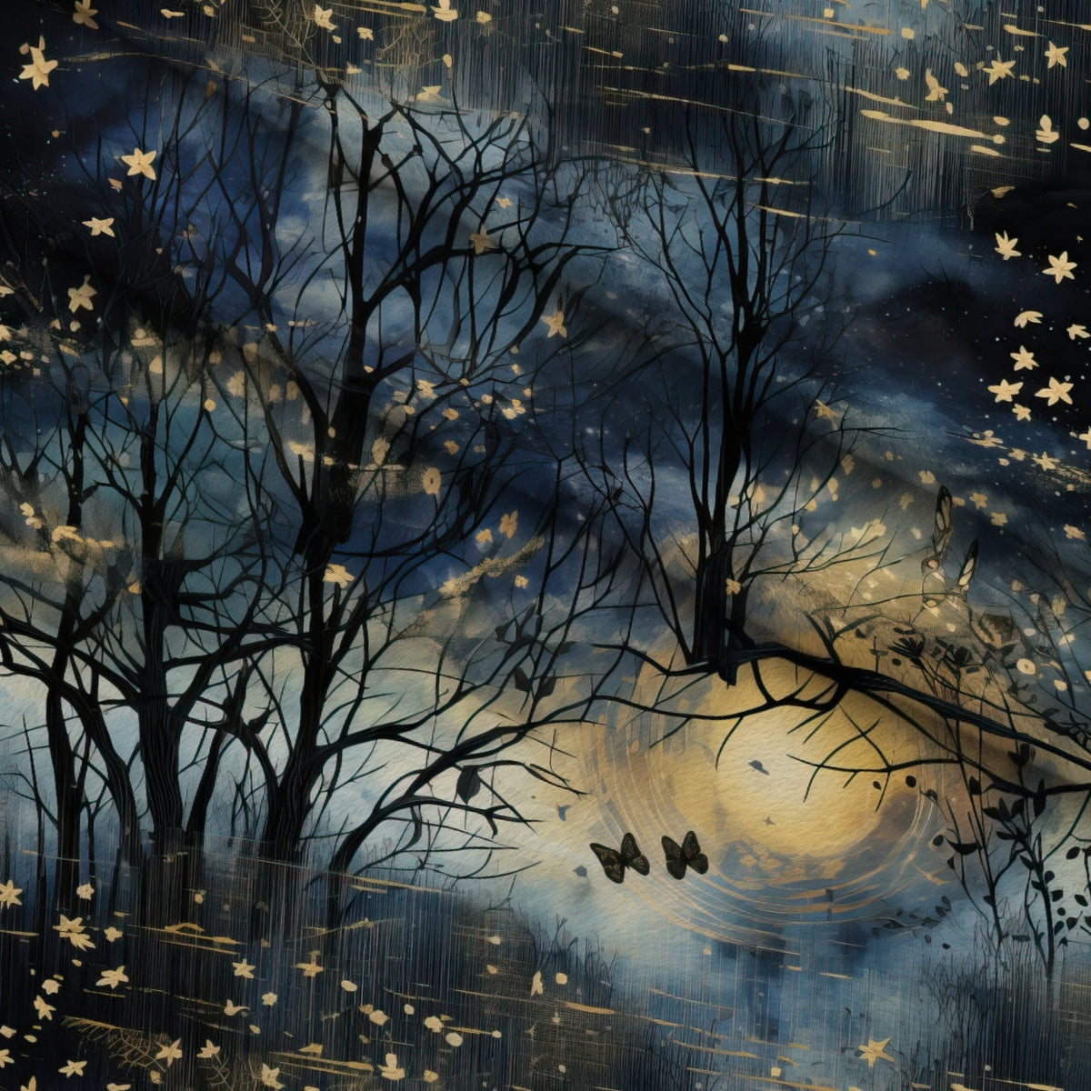 Twilight Serenade Pattern 6 Fleece Fabric — fleece fabric folded close-up preview (mv-fleece-v1:lying)