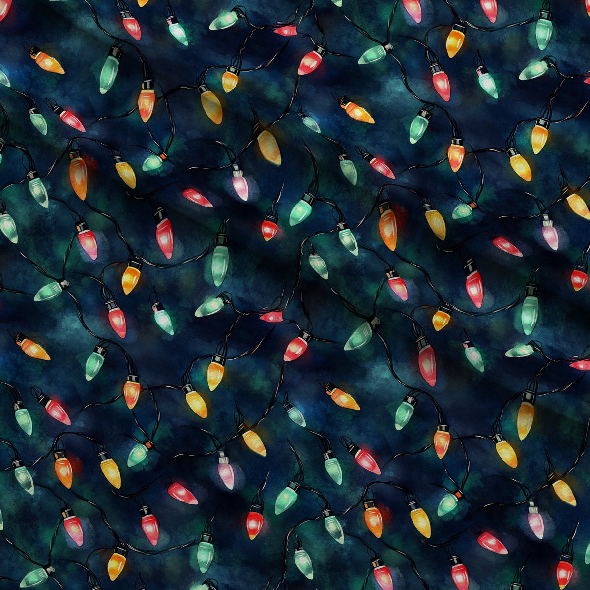 Twinkle Bulb Strings Pattern 1 Fleece Fabric — fleece fabric folded close-up preview (mv-fleece-v1:lying)