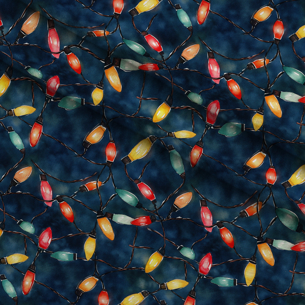 Twinkle Bulb Strings Pattern 12 Fleece Fabric — fleece fabric folded close-up preview (mv-fleece-v1:lying)