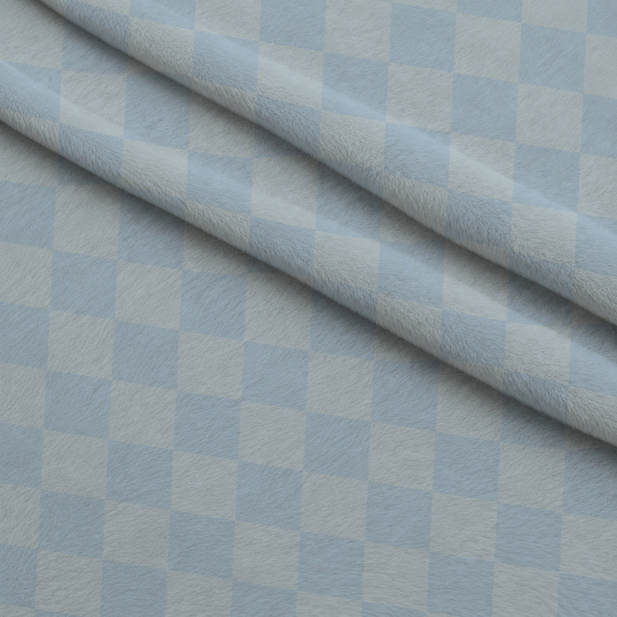 Two Tone Checkered Spindle Fleece Fabric — fleece fabric folded close-up preview (mv-fleece-v1:lying)