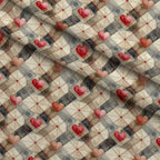 Valentine Plaid Pattern 1 Fleece Fabric — fleece fabric folded close-up preview (mv-fleece-v1:lying)