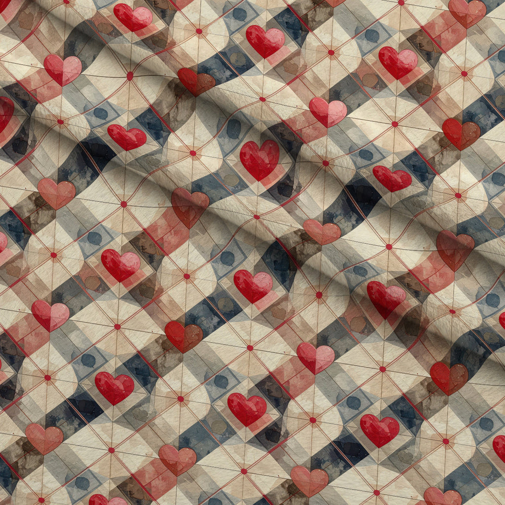 Valentine Plaid Pattern 6 Fleece Fabric — fleece fabric folded close-up preview (mv-fleece-v1:lying)