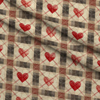Valentine Plaid Pattern 9 Fleece Fabric — fleece fabric folded close-up preview (mv-fleece-v1:lying)