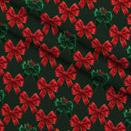 Velvet Noel Garden Pattern 1 Fleece Fabric — fleece fabric folded close-up preview (mv-fleece-v1:lying)