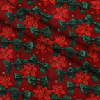 Velvet Noel Garden Pattern 14 Fleece Fabric — fleece fabric folded close-up preview (mv-fleece-v1:lying)