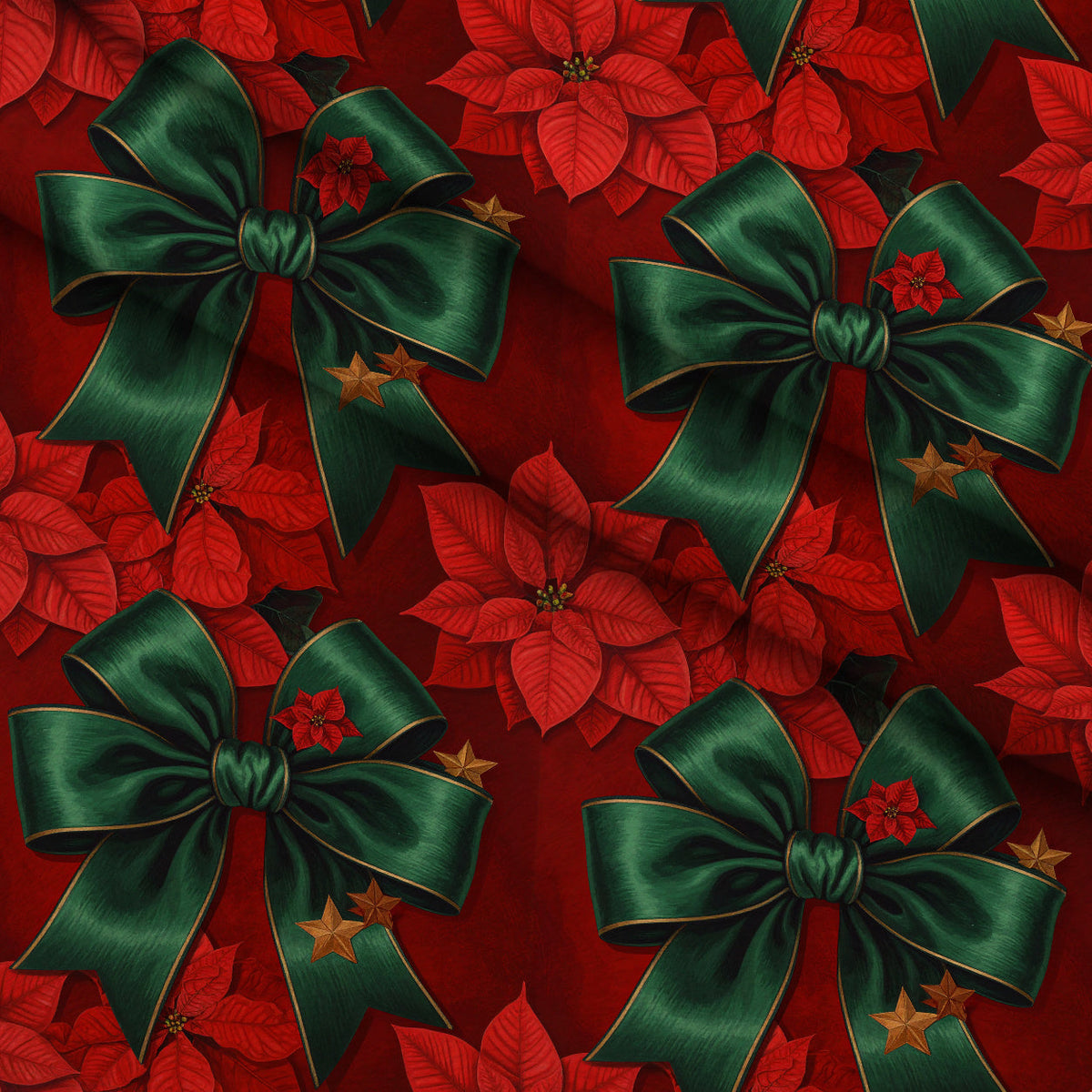 Velvet Noel Garden Pattern 15 Fleece Fabric — fleece fabric folded close-up preview (mv-fleece-v1:lying)