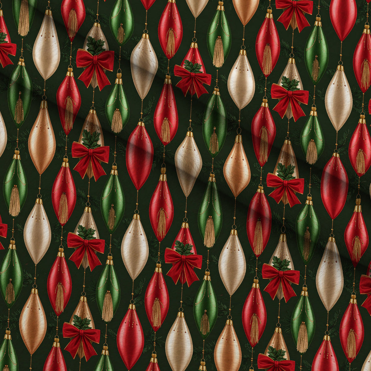 Velvet Noel Garden Pattern 16 Fleece Fabric — fleece fabric folded close-up preview (mv-fleece-v1:lying)
