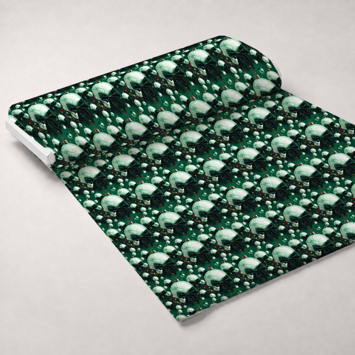 Velvet Noel Garden Pattern 17 Fleece Fabric — fleece fabric unrolled bolt preview (mv-fleece-v1:bolt)