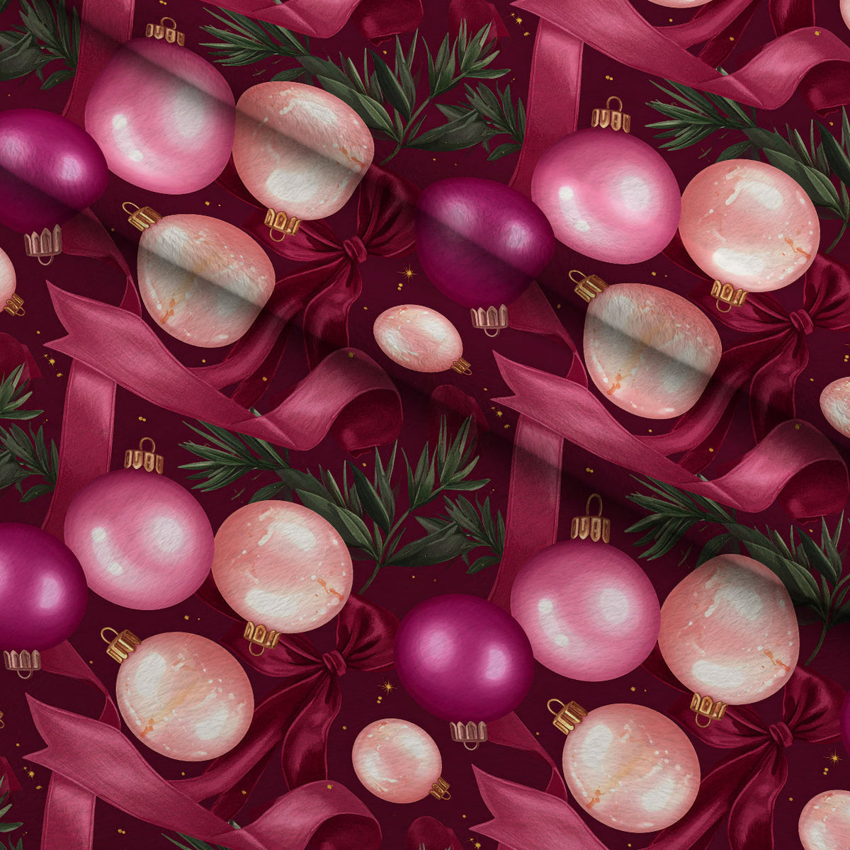 Velvet Noel Garden Pattern 19 Fleece Fabric — fleece fabric folded close-up preview (mv-fleece-v1:lying)