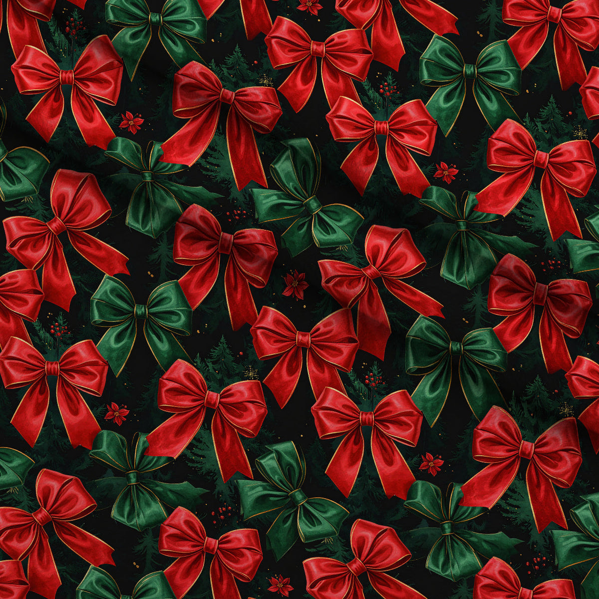 Velvet Noel Garden Pattern 2 Fleece Fabric — fleece fabric folded close-up preview (mv-fleece-v1:lying)