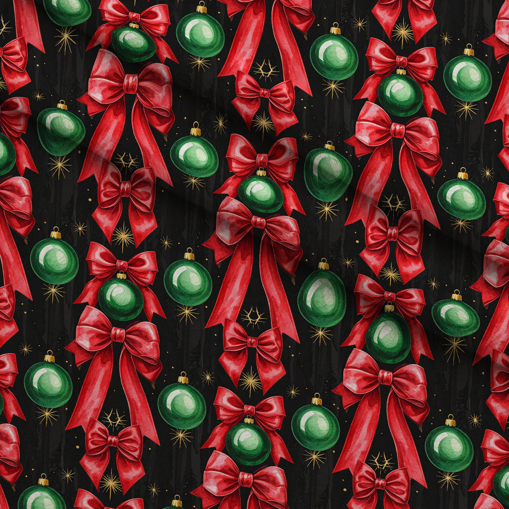 Velvet Noel Garden Pattern 22 Fleece Fabric — fleece fabric folded close-up preview (mv-fleece-v1:lying)