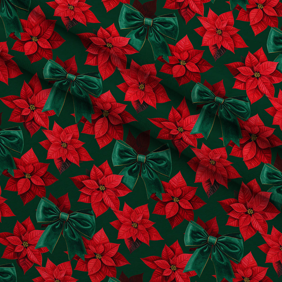 Velvet Noel Garden Pattern 5 Fleece Fabric — fleece fabric folded close-up preview (mv-fleece-v1:lying)