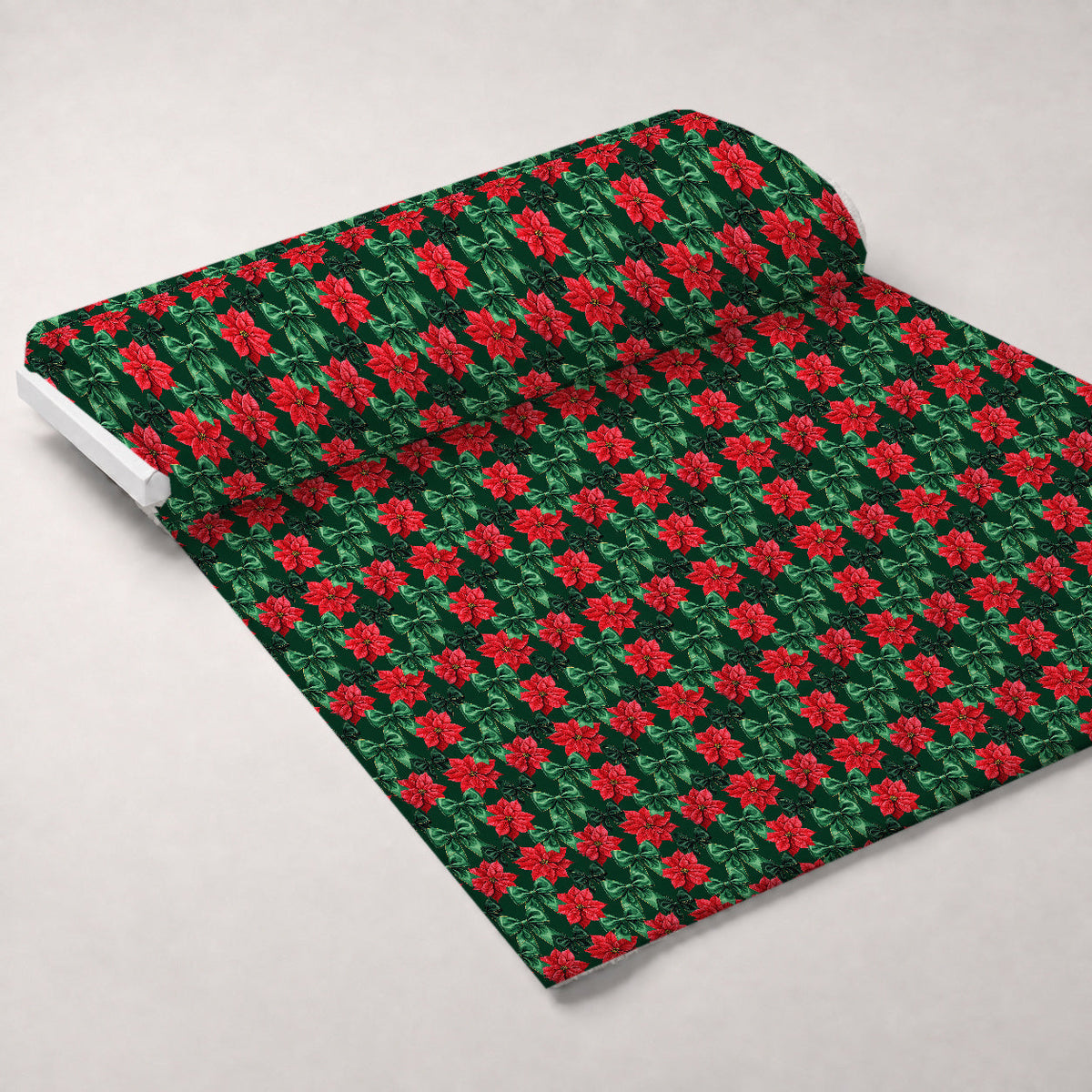 Velvet Noel Garden Pattern 6 Fleece Fabric — fleece fabric unrolled bolt preview (mv-fleece-v1:bolt)