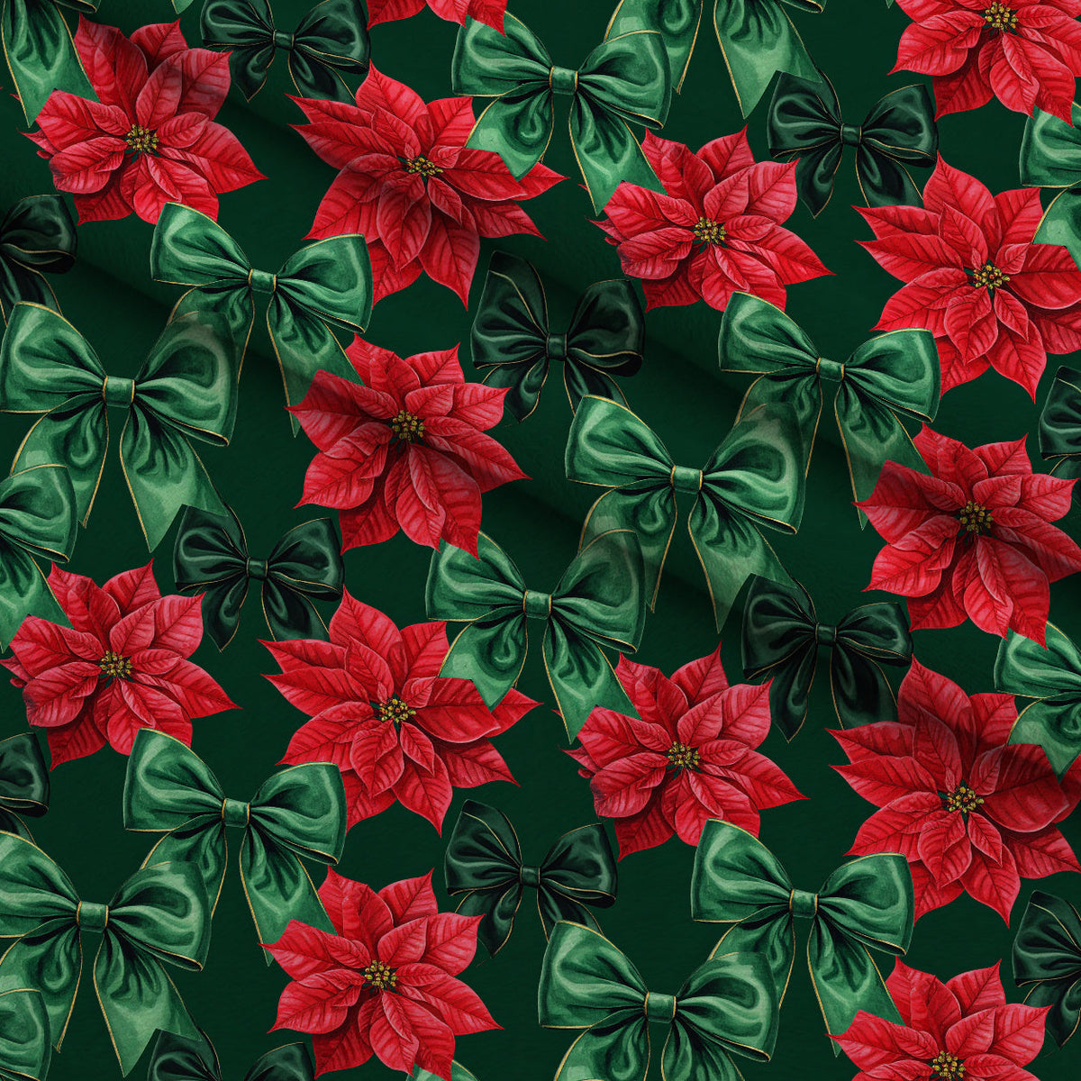Velvet Noel Garden Pattern 6 Fleece Fabric — fleece fabric folded close-up preview (mv-fleece-v1:lying)