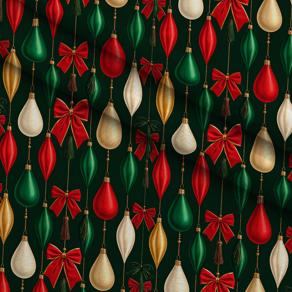 Velvet Noel Garden Pattern 7 Fleece Fabric — fleece fabric folded close-up preview (mv-fleece-v1:lying)