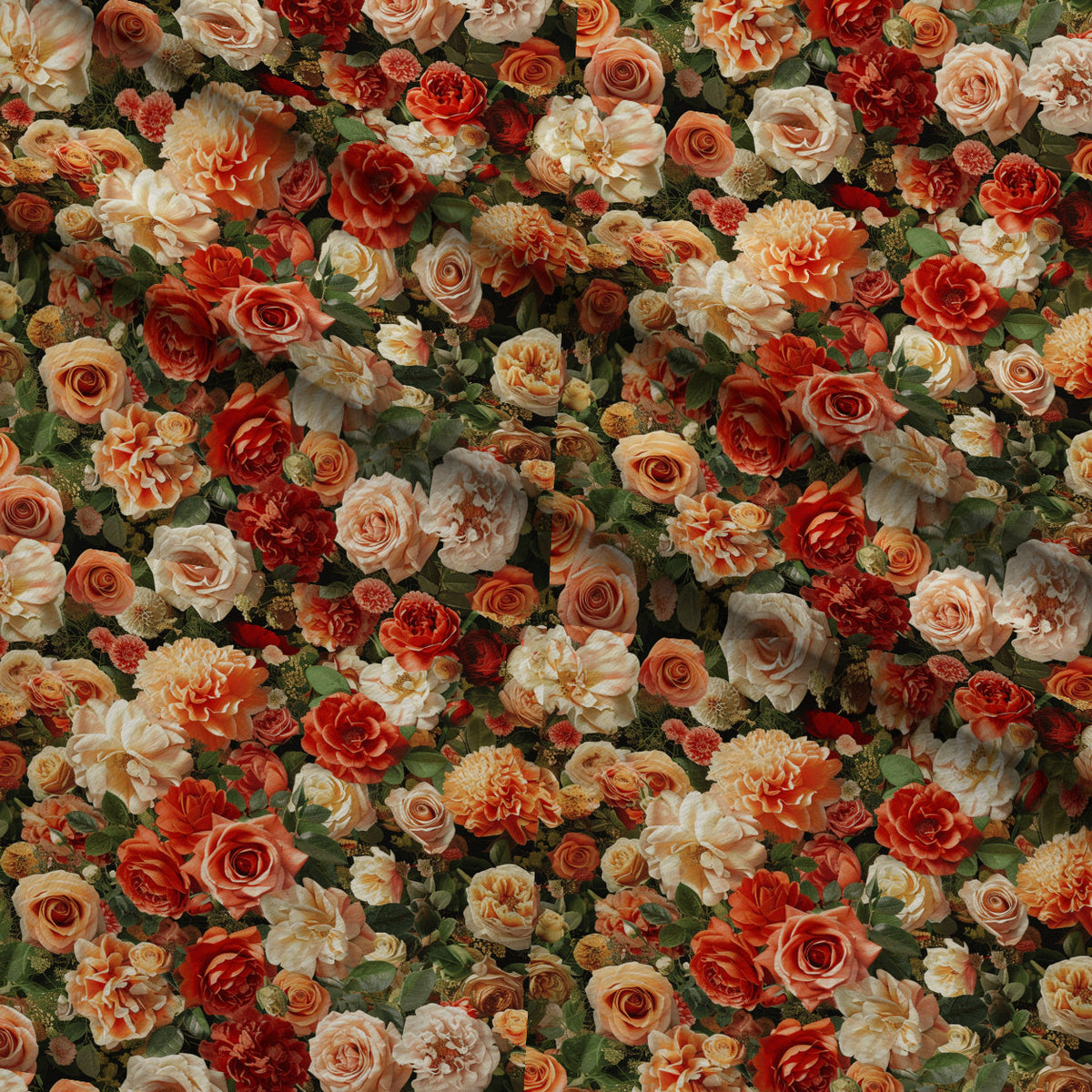 Velvet Rose Garden Pattern 12 Fleece Fabric — fleece fabric folded close-up preview (mv-fleece-v1:lying)