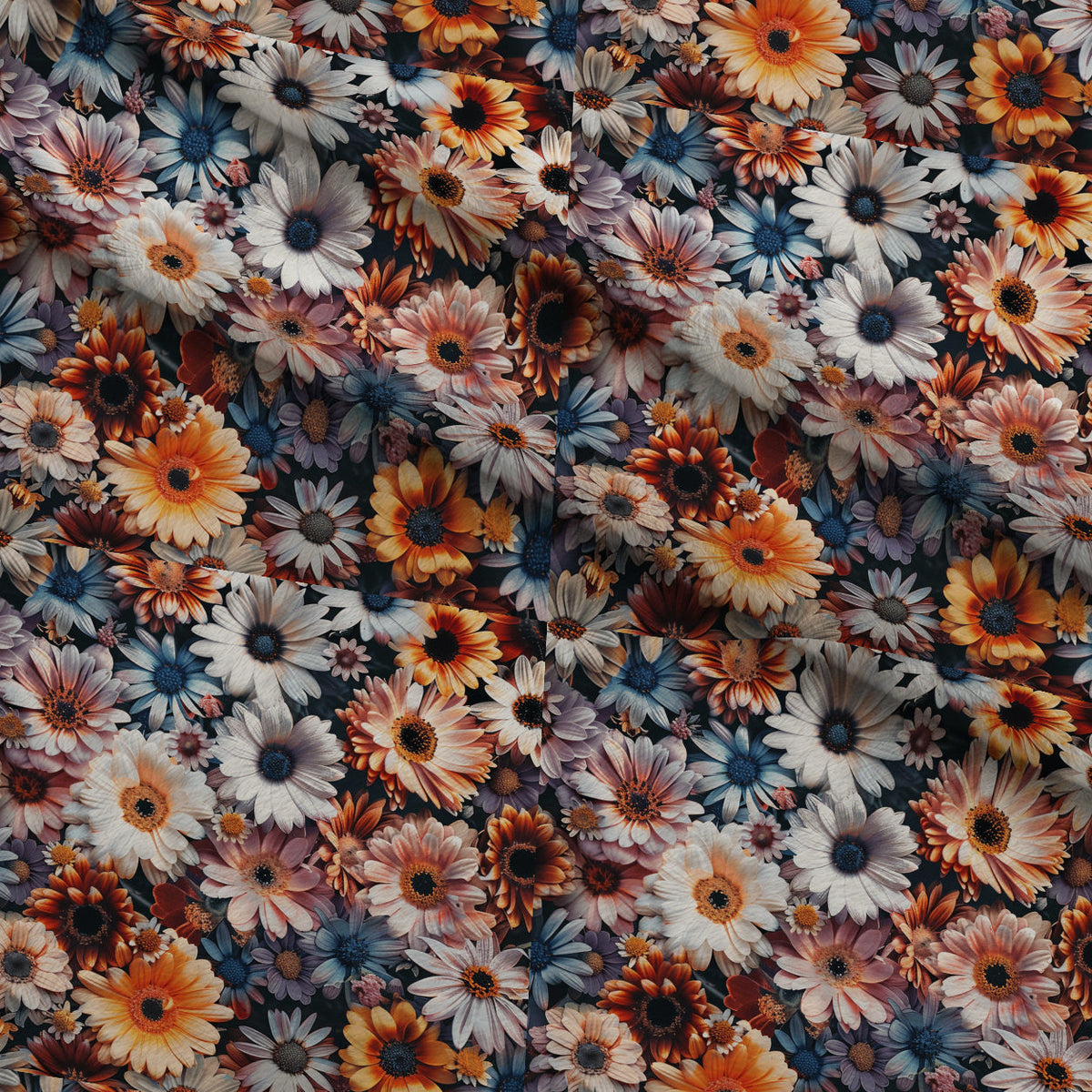 Velvet Rose Garden Pattern 5 Fleece Fabric — fleece fabric folded close-up preview (mv-fleece-v1:lying)