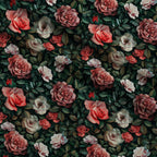 Velvet Rose Garden Pattern 7 Fleece Fabric — fleece fabric folded close-up preview (mv-fleece-v1:lying)
