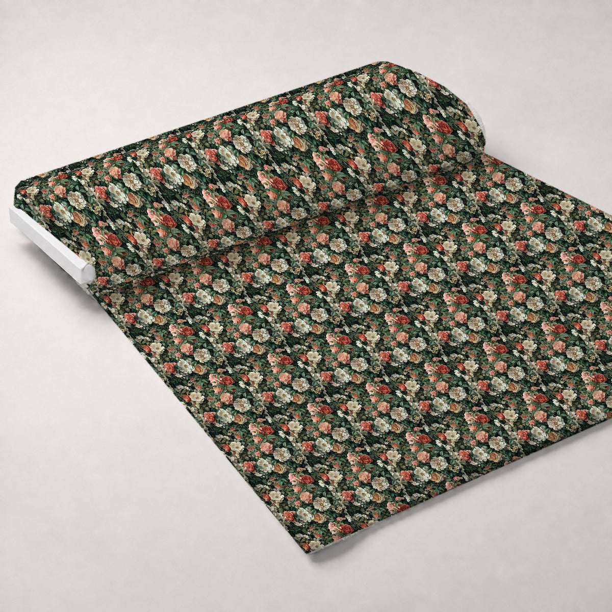 Velvet Rose Garden Pattern 9 Fleece Fabric — fleece fabric unrolled bolt preview (mv-fleece-v1:bolt)