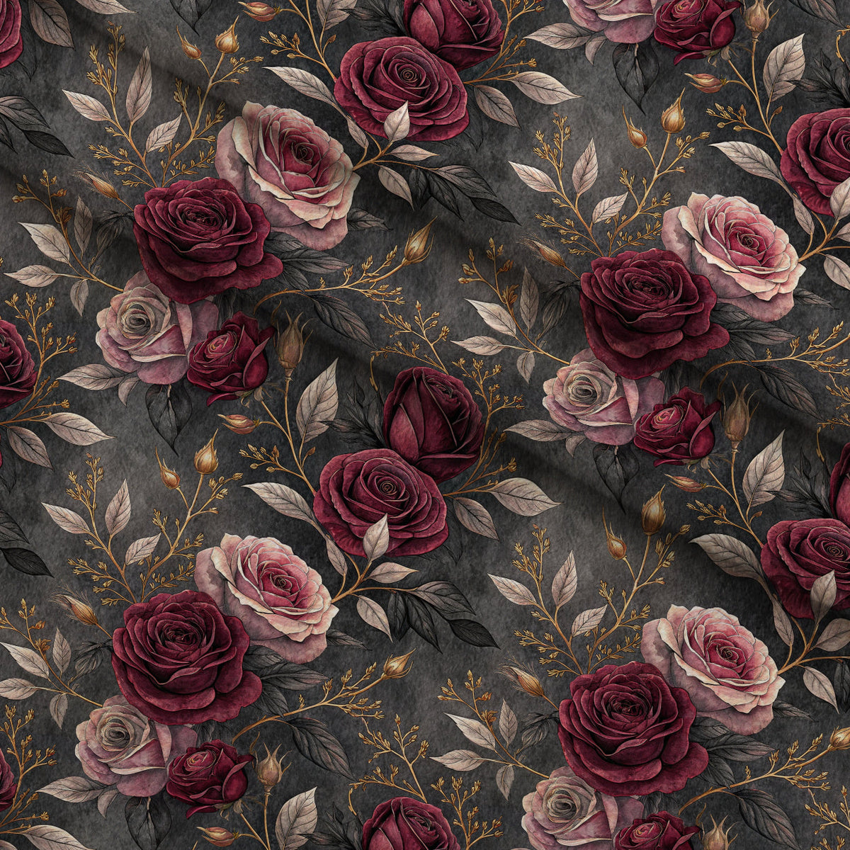 Velvet Rose Reverie Pattern 11 Fleece Fabric — fleece fabric folded close-up preview (mv-fleece-v1:lying)