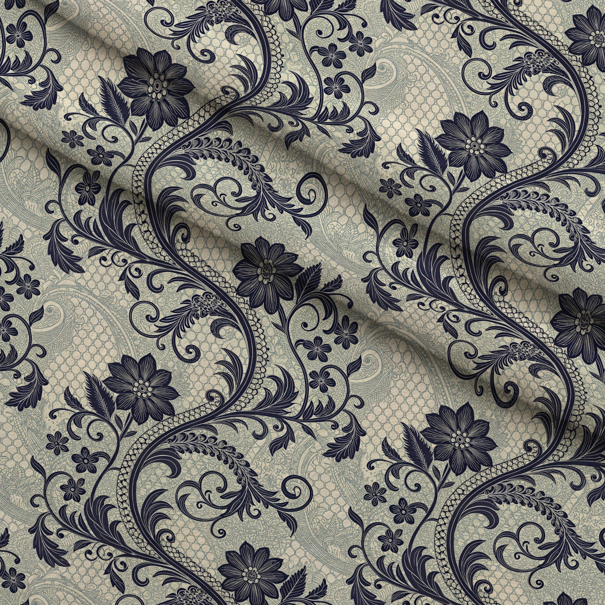 Velvet Rose Reverie Pattern 15 Fleece Fabric — fleece fabric folded close-up preview (mv-fleece-v1:lying)