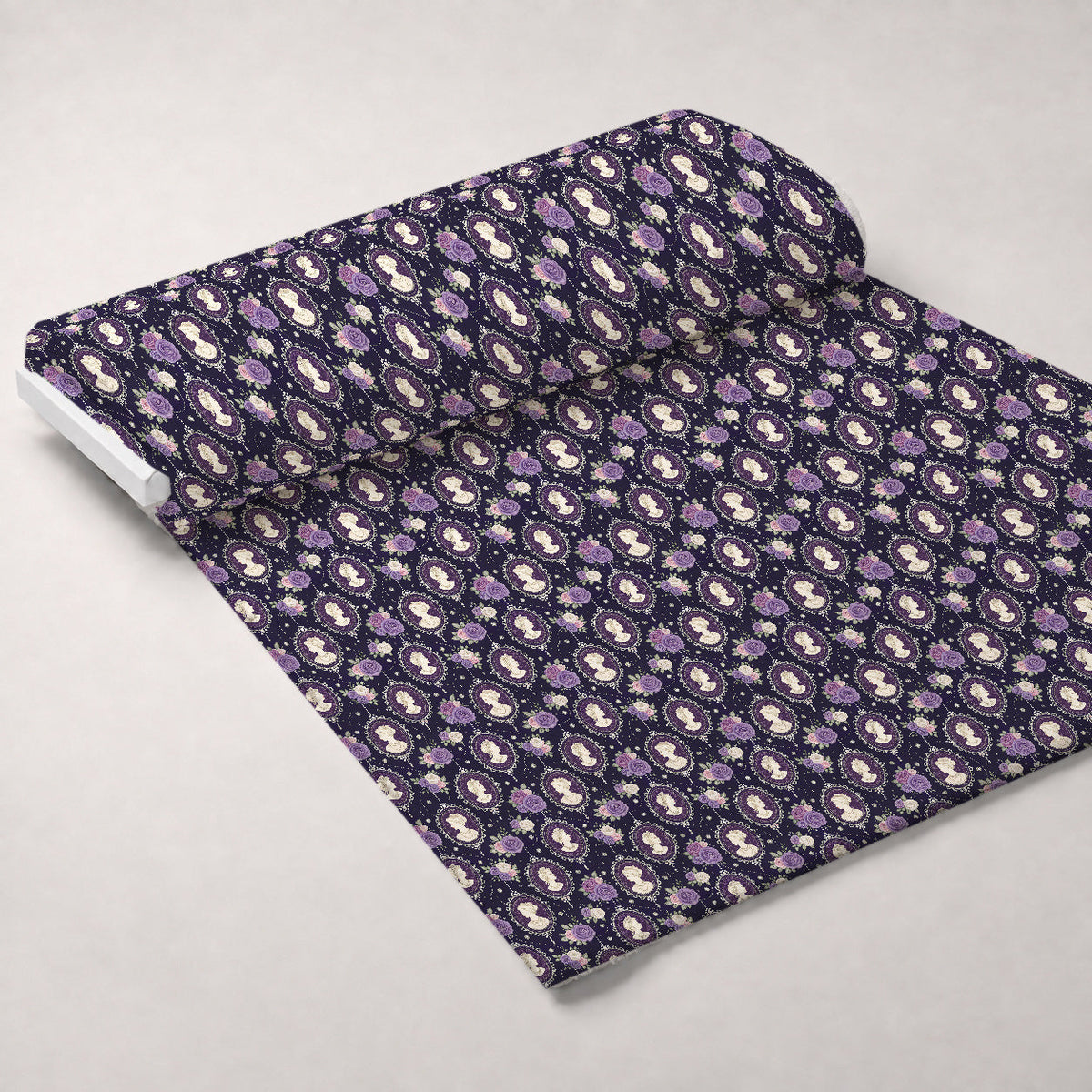 Velvet Rose Reverie Pattern 18 Fleece Fabric — fleece fabric unrolled bolt preview (mv-fleece-v1:bolt)