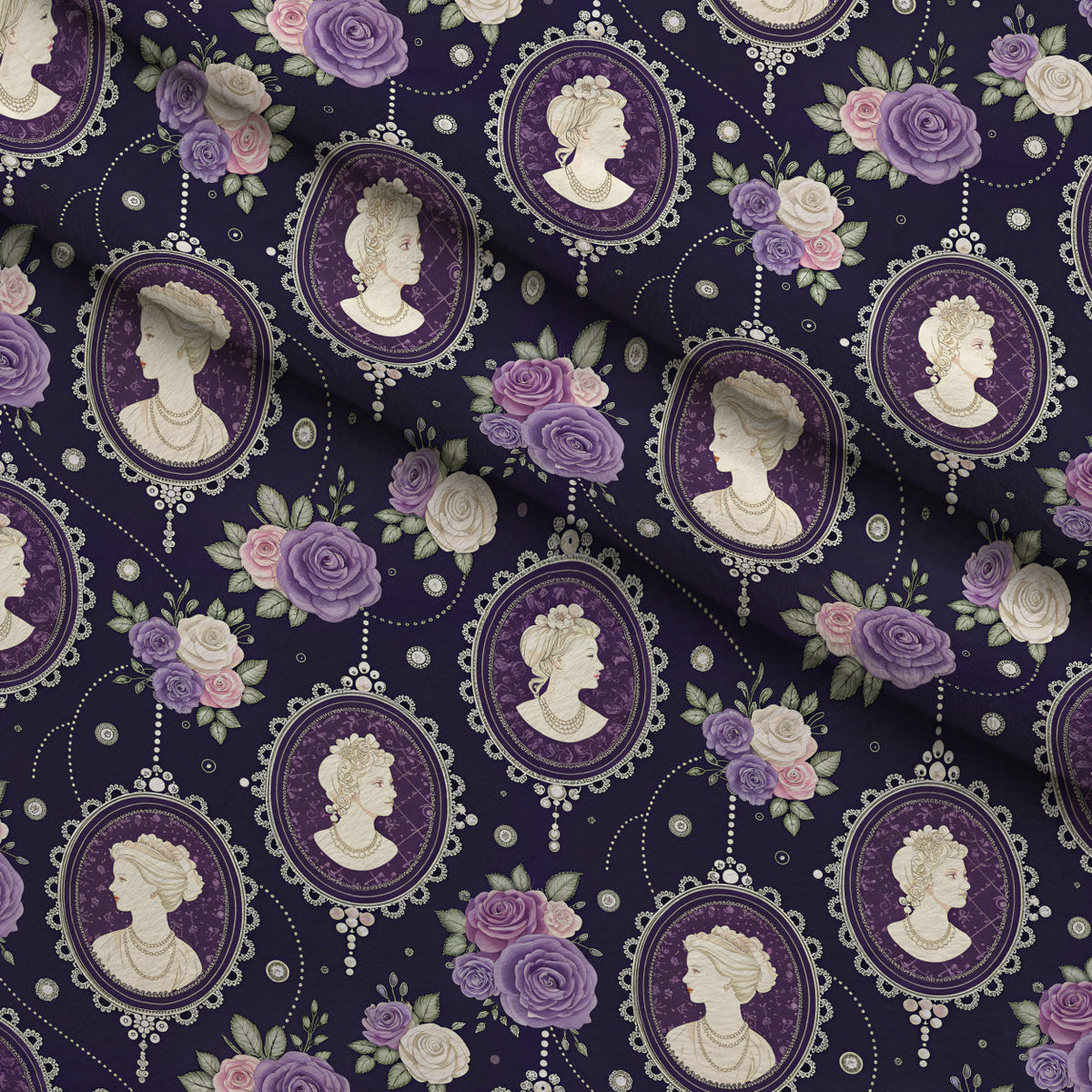 Velvet Rose Reverie Pattern 18 Fleece Fabric — fleece fabric folded close-up preview (mv-fleece-v1:lying)