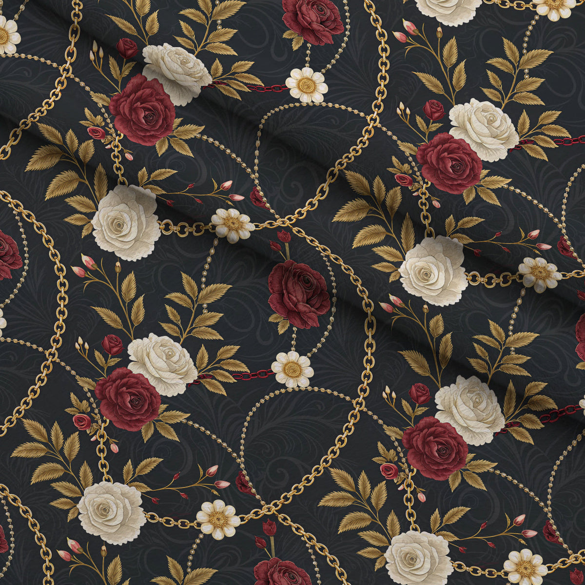 Velvet Rose Reverie Pattern 19 Fleece Fabric — fleece fabric folded close-up preview (mv-fleece-v1:lying)