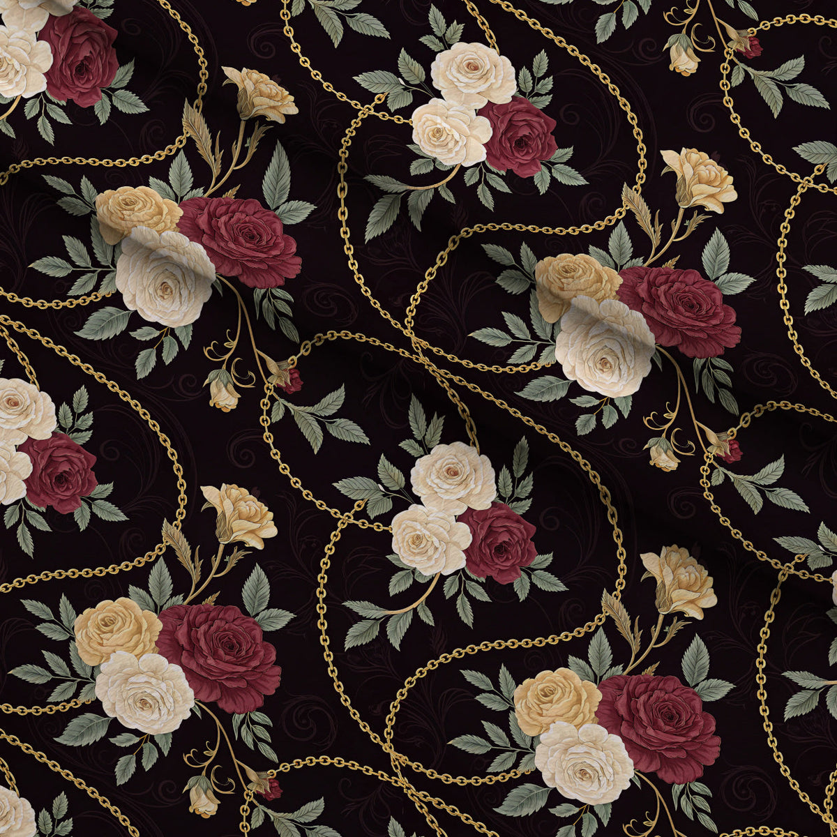 Velvet Rose Reverie Pattern 20 Fleece Fabric — fleece fabric folded close-up preview (mv-fleece-v1:lying)