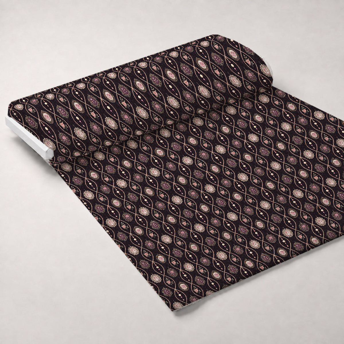 Velvet Rose Reverie Pattern 23 Fleece Fabric — fleece fabric unrolled bolt preview (mv-fleece-v1:bolt)
