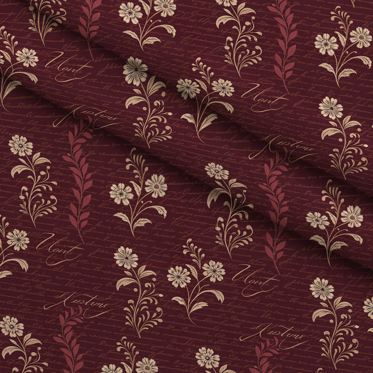 Velvet Rose Reverie Pattern 6 Fleece Fabric — fleece fabric folded close-up preview (mv-fleece-v1:lying)