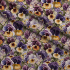 Velvet Violas Pattern 9 Fleece Fabric — fleece fabric folded close-up preview (mv-fleece-v1:lying)