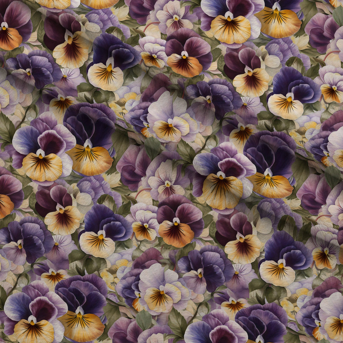 Velvet Violas Pattern 9 Fleece Fabric — fleece fabric folded close-up preview (mv-fleece-v1:lying)
