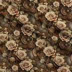 Victorian Aeronaut Pattern 4 Fleece Fabric — fleece fabric folded close-up preview (mv-fleece-v1:lying)
