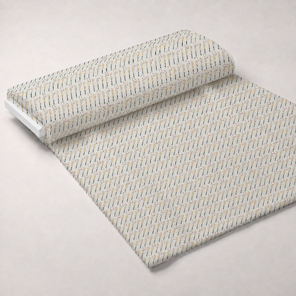 Vintage Ballpark Pattern 13 Fleece Fabric — fleece fabric unrolled bolt preview (mv-fleece-v1:bolt)