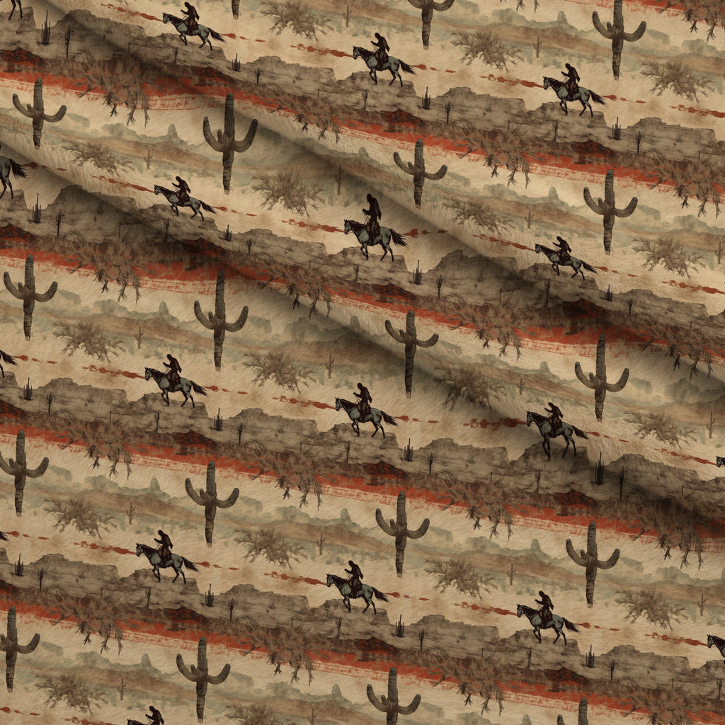 Vintage Frontier Pattern 17 Fleece Fabric — fleece fabric folded close-up preview (mv-fleece-v1:lying)