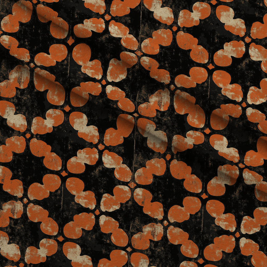 Vintage Halloween Basics Pattern 18 Fleece Fabric — fleece fabric folded close-up preview (mv-fleece-v1:lying)