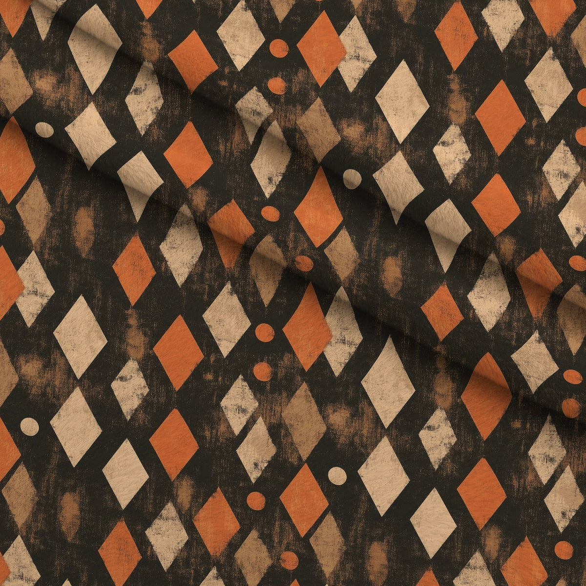 Vintage Halloween Basics Pattern 5 Fleece Fabric — fleece fabric folded close-up preview (mv-fleece-v1:lying)