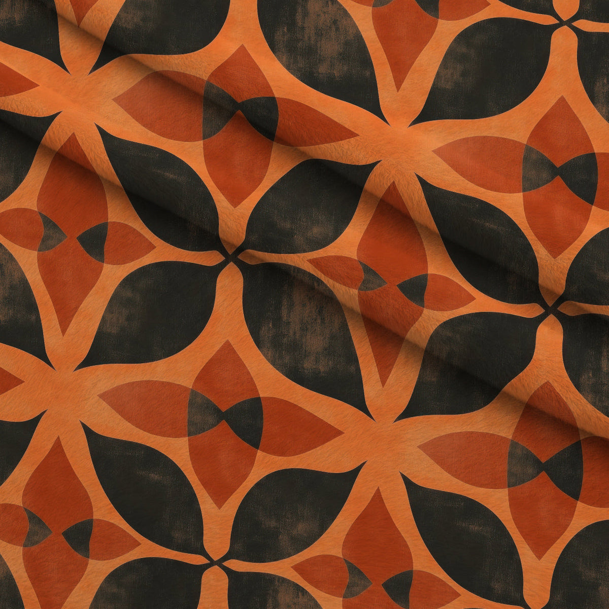Vintage Halloween Basics Pattern 7 Fleece Fabric — fleece fabric folded close-up preview (mv-fleece-v1:lying)