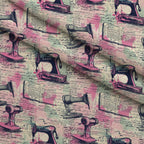 Vintage Notions Pattern 5 Fleece Fabric — fleece fabric folded close-up preview (mv-fleece-v1:lying)