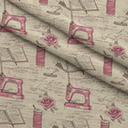 Vintage Notions Pattern 6 Fleece Fabric — fleece fabric folded close-up preview (mv-fleece-v1:lying)