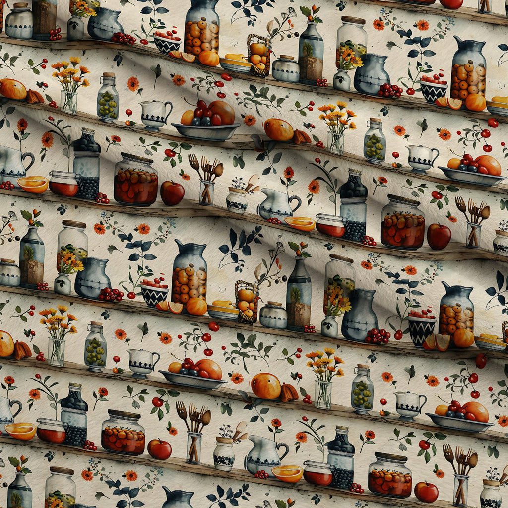 Vintage Pantry Pattern 4 Fleece Fabric — fleece fabric folded close-up preview (mv-fleece-v1:lying)